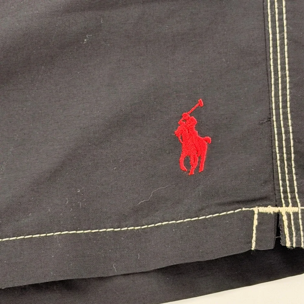 Polo Ralph Lauren Swim Trunks Mens Small Black Classic Cargo Streetwear